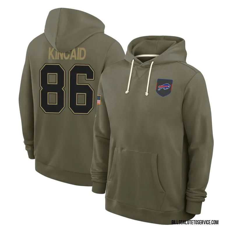 Men's Dalton Kincaid Buffalo Bills Olive 2025 Salute to Service Hoodie