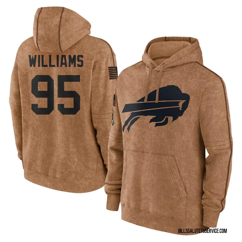 Men's Kyle Williams Buffalo Bills Brown 2023 Salute To Service Club Pullover Hoodie