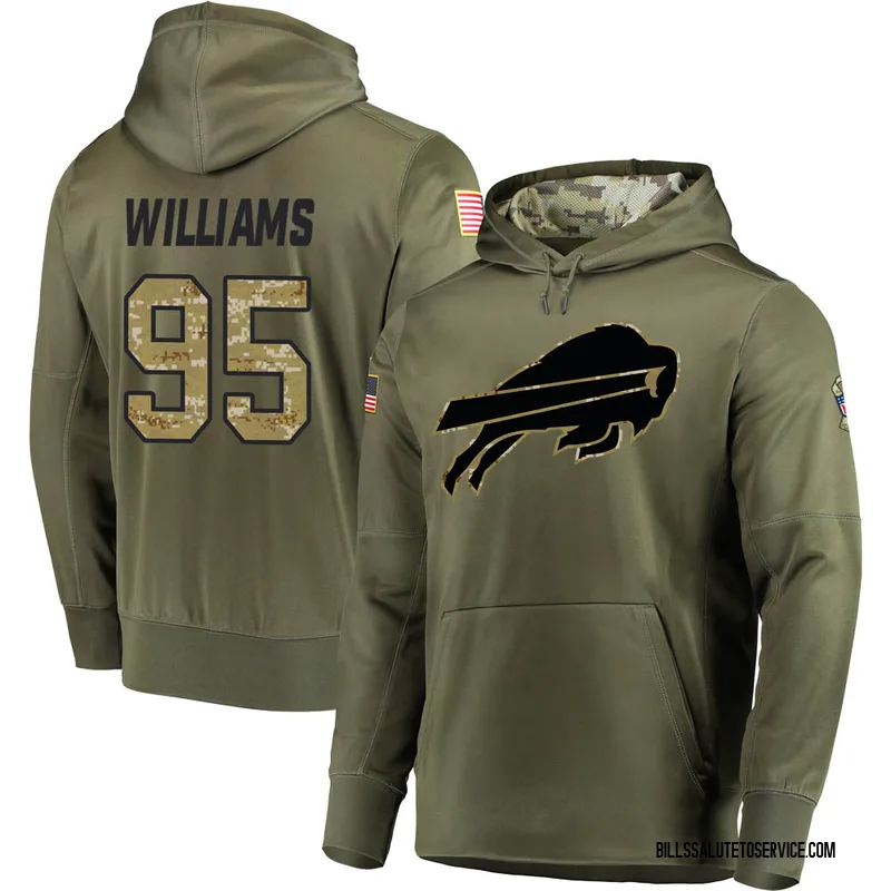 Men's Kyle Williams Buffalo Bills Olive Salute to Service Pullover Hoodie