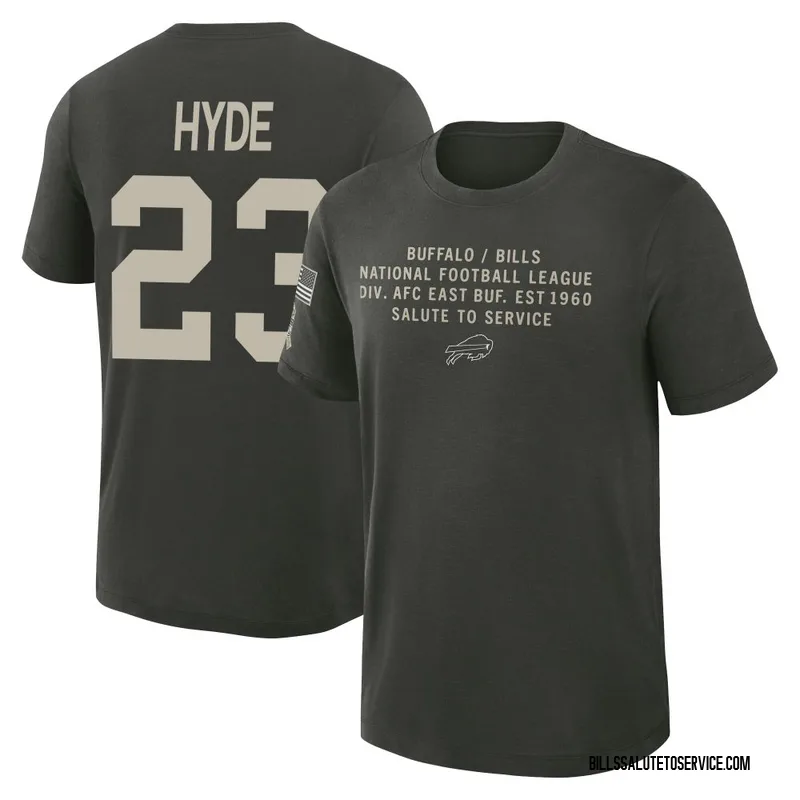 Men's Micah Hyde Buffalo Bills Green Dark/ 2025 Salute to Service Sideline Slub T-Shirt