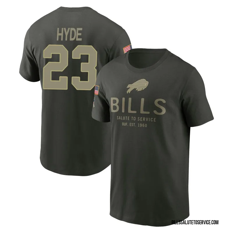 Men's Micah Hyde Buffalo Bills Green Forest/ 2025 Salute to Service Sideline Primary Edge T-Shirt