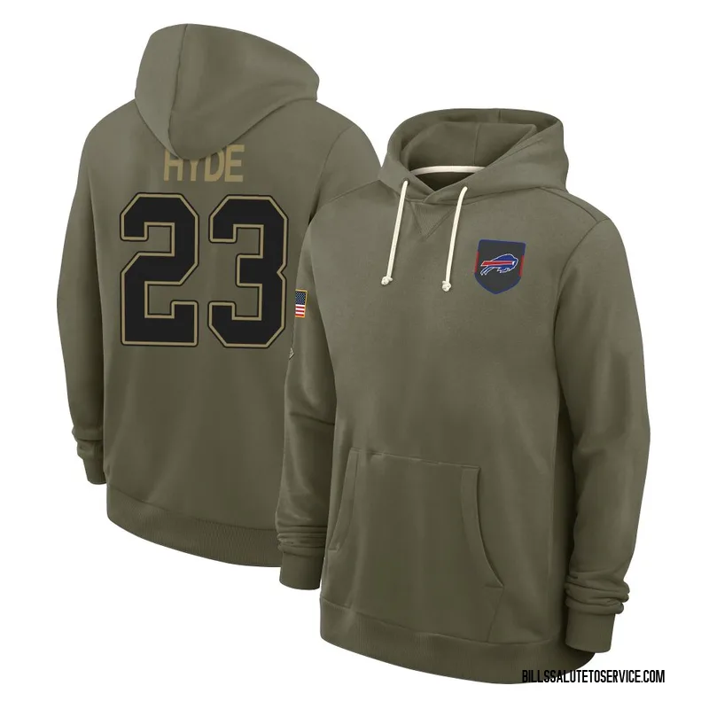 Men's Micah Hyde Buffalo Bills Olive 2025 Salute to Service Hoodie