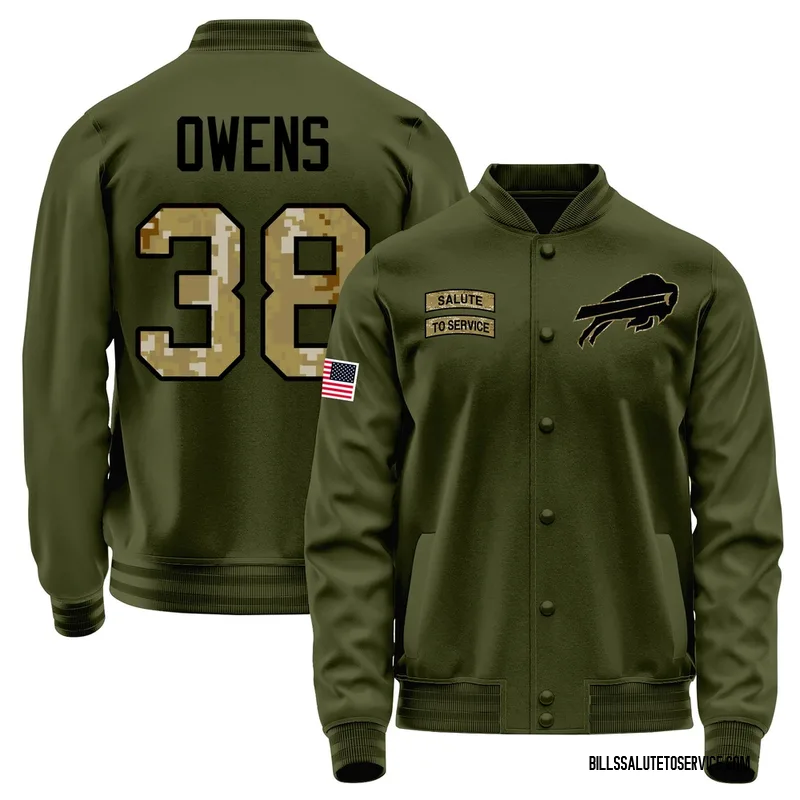 Men's Wande Owens Buffalo Bills Olive Salute to Service Sideline Performance Jacket