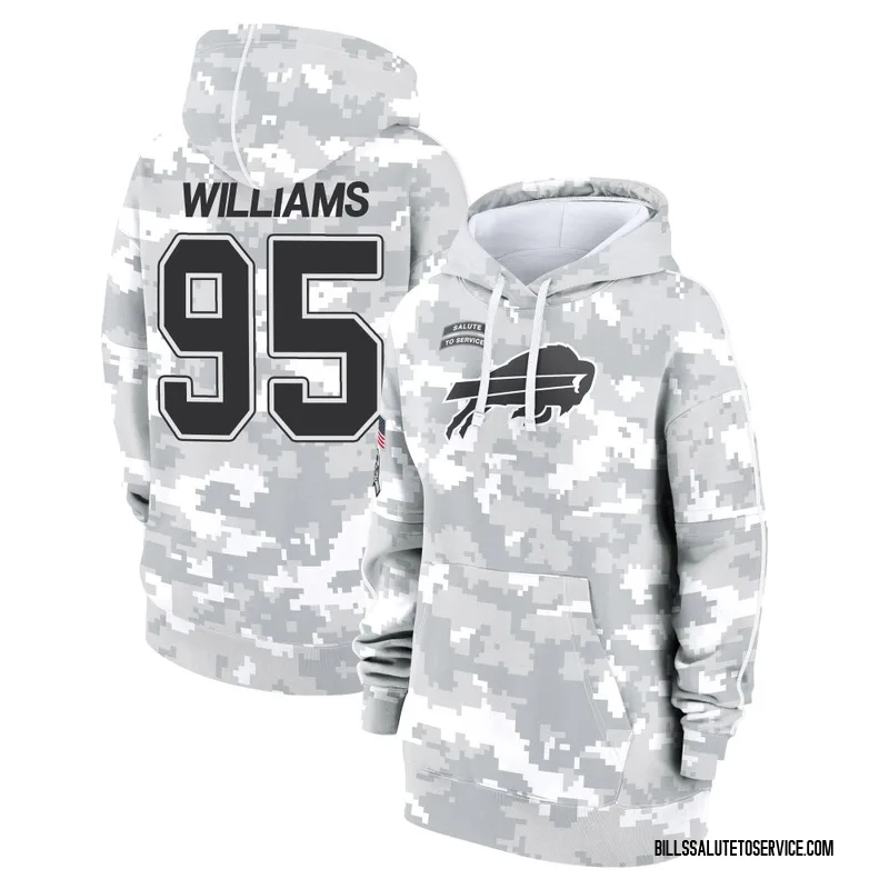 Women's Kyle Williams Buffalo Bills Camo Arctic 2024 Salute to Service Club Fleece Pullover Hoodie