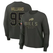 Women's Kyle Williams Buffalo Bills Green Dark/ 2025 Salute to Service Sideline Long Sleeve T-Shirt