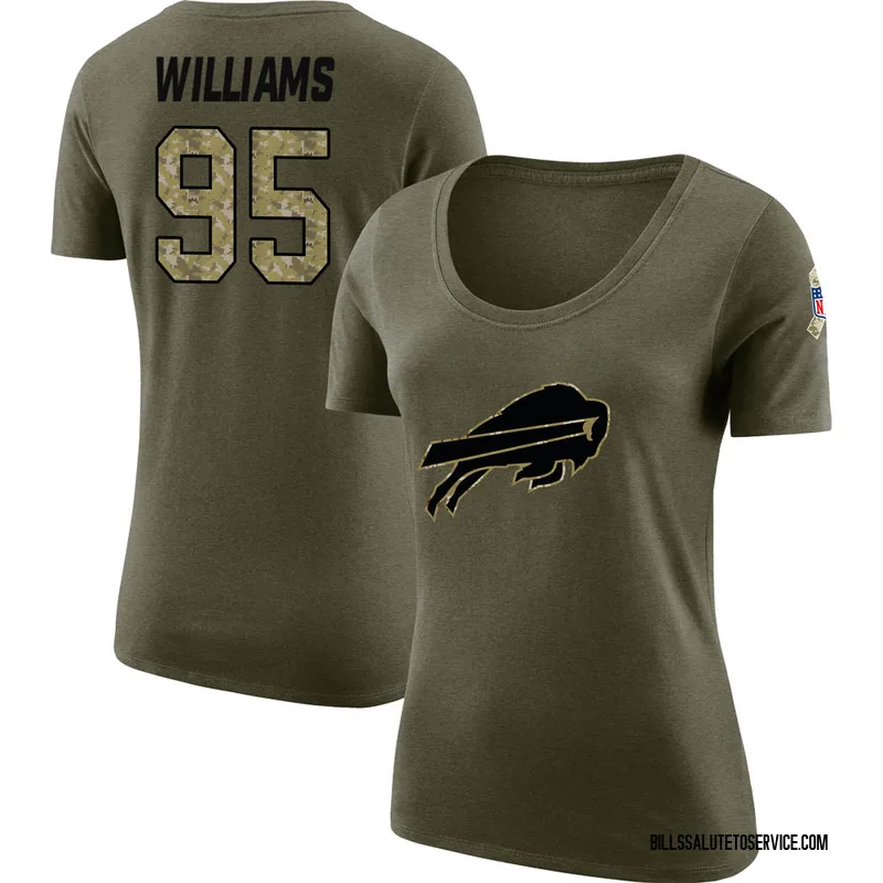 Women's Kyle Williams Buffalo Bills Legend Olive Salute to Service Scoop Neck T-Shirt