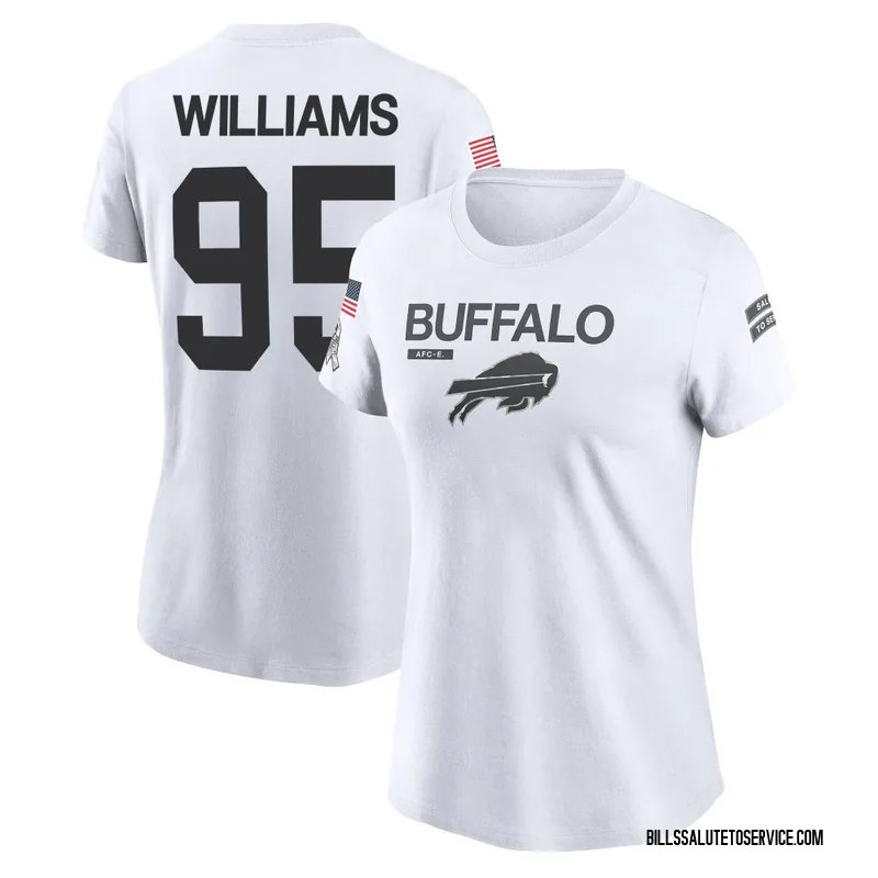 Women's Kyle Williams Buffalo Bills Legend White 2024 Salute to Service Performance T-Shirt