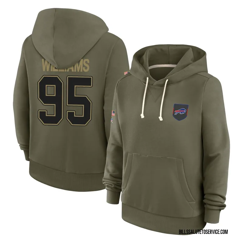 Women's Kyle Williams Buffalo Bills Olive 2025 Salute to Service Hoodie