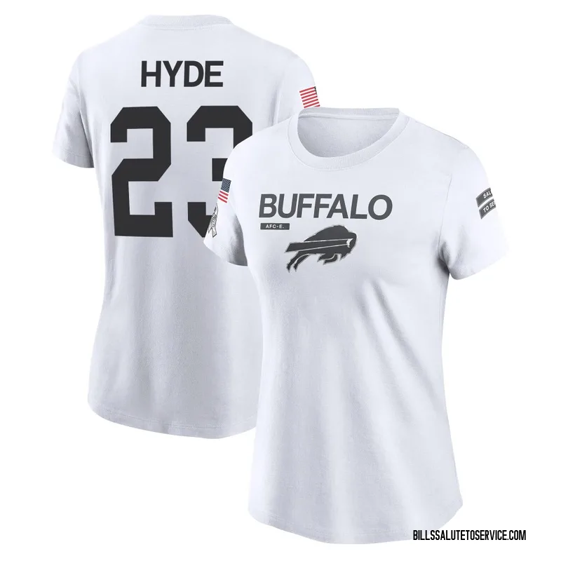 Women's Micah Hyde Buffalo Bills Legend White 2024 Salute to Service Performance T-Shirt