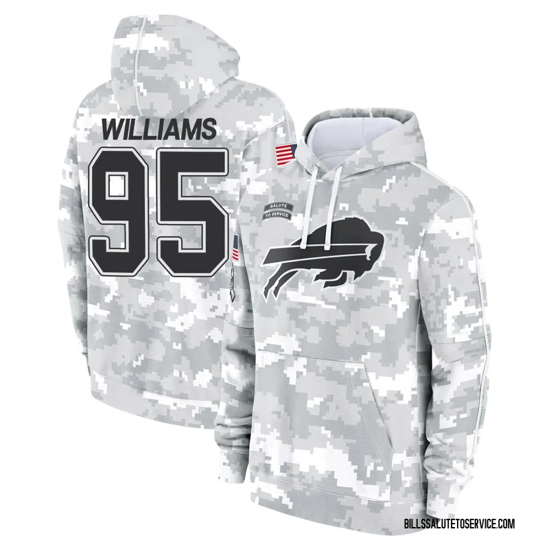 Youth Kyle Williams Buffalo Bills Camo Arctic 2024 Salute to Service Club Fleece Pullover Hoodie