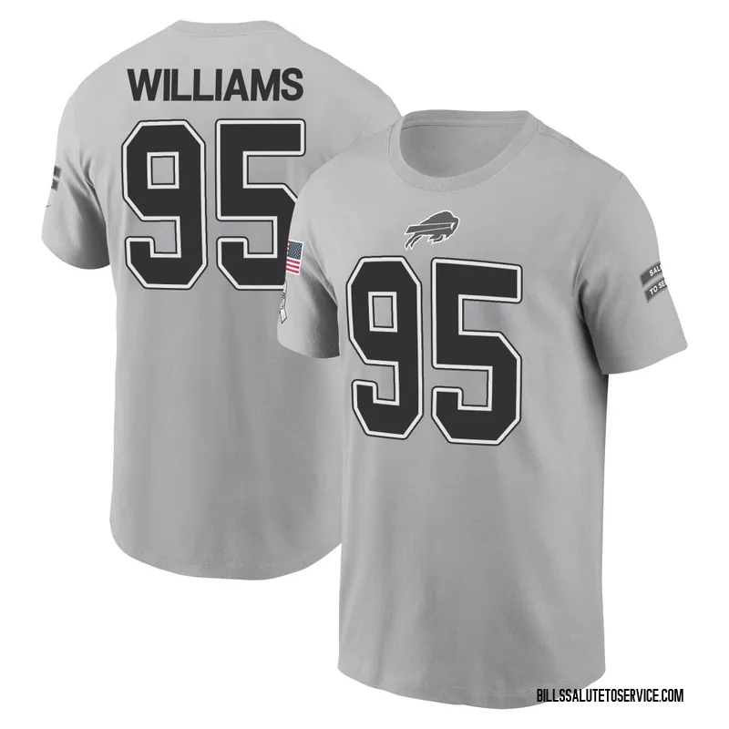 Youth Kyle Williams Buffalo Bills Gray 2024 Salute to Service Name & Number T-Shirt