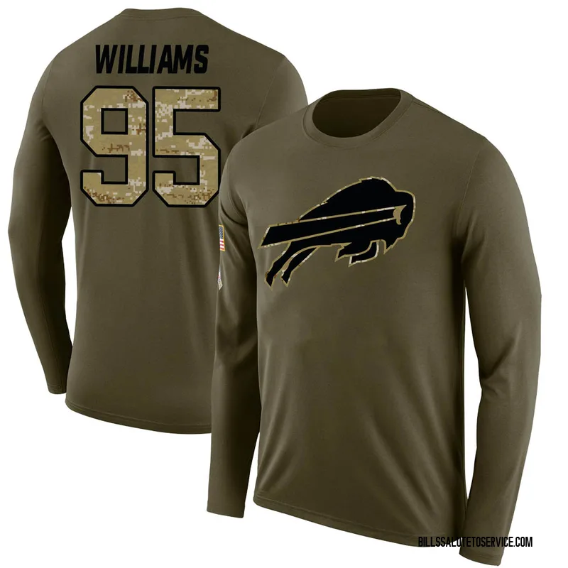 Youth Kyle Williams Buffalo Bills Legend Olive Salute to Service Sideline Long Sleeve T-Shirt