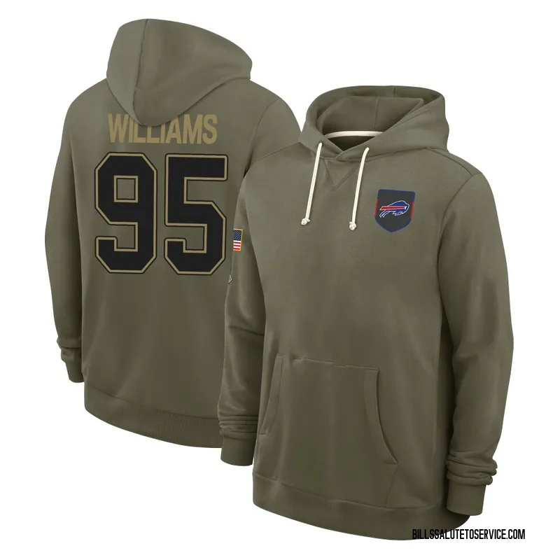 Youth Kyle Williams Buffalo Bills Olive 2025 Salute to Service Hoodie