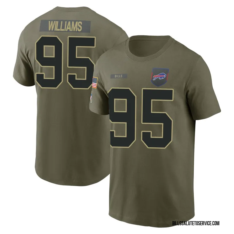 Youth Kyle Williams Buffalo Bills Olive 2025 Salute to Service Name & Number T-Shirt
