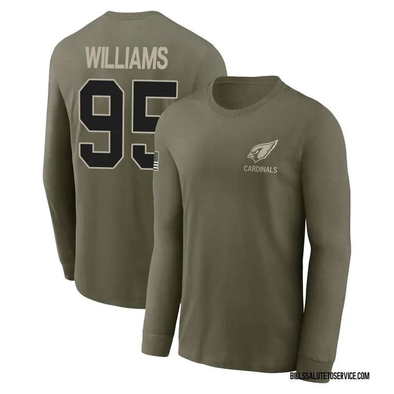 Youth Kyle Williams Buffalo Bills Olive 2025 Salute to Service Sideline Long Sleeve T-Shirt