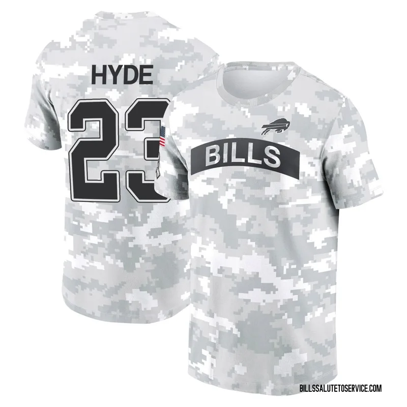 Youth Micah Hyde Buffalo Bills Camo Arctic 2024 Salute to Service Performance T-Shirt