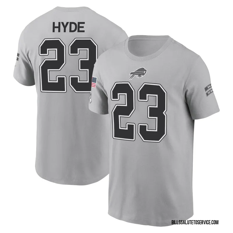 Youth Micah Hyde Buffalo Bills Gray 2024 Salute to Service Name & Number T-Shirt