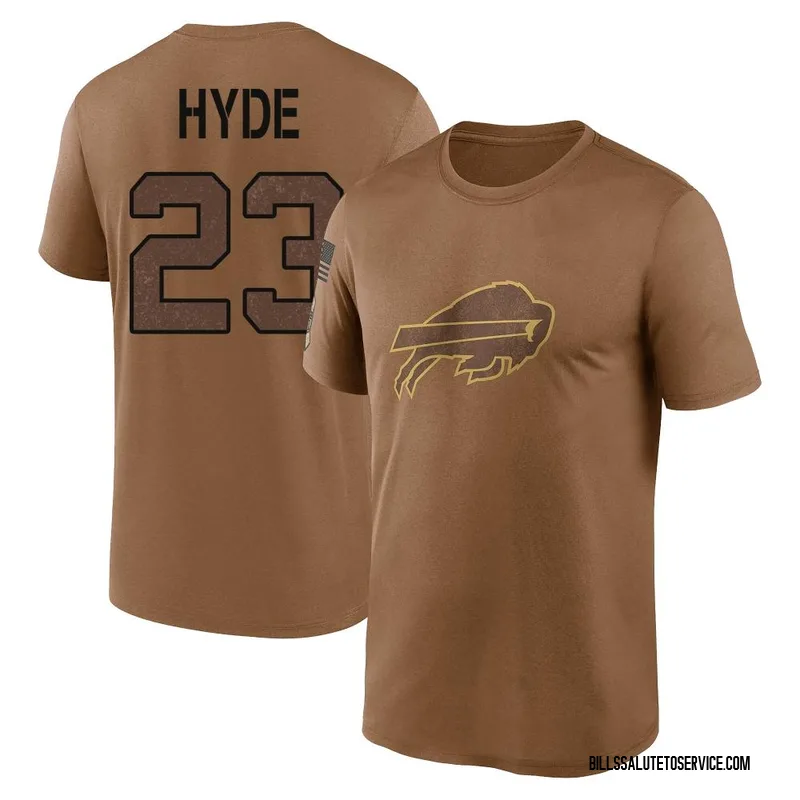 Youth Micah Hyde Buffalo Bills Legend Brown 2023 Salute To Service Performance T-Shirt
