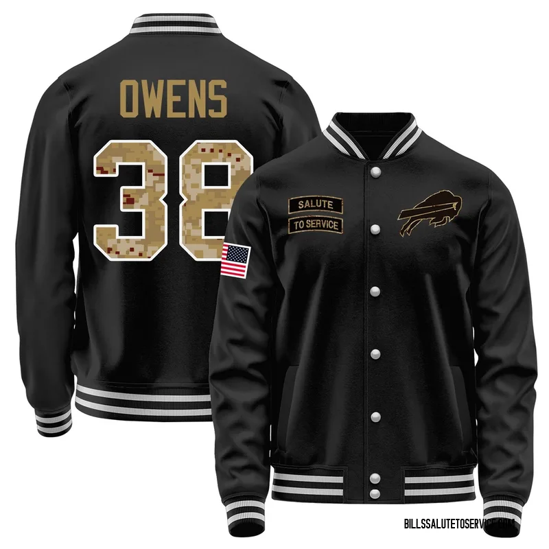 Youth Wande Owens Buffalo Bills Black Salute to Service Sideline Performance Jacket